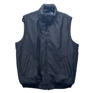 Chaps Fleece Lined‎ Jacket Vest Black Large